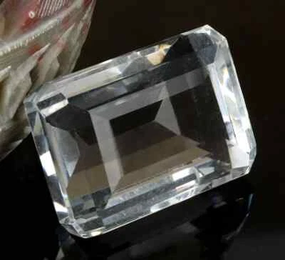 85,55 quilates grande topacio blanco corte esmeralda piedras preciosas sueltas para anillo colgante pulsera Foto 1 de 4