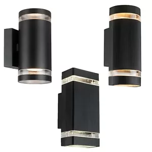 LED Edelstahl Außen Doppelwandleuchte IP64 Garten Up Down Lampe - Bild 1 von 7