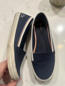 Lacoste Blue Slip On Shoe Women Size 6 - Picture 1 of 7