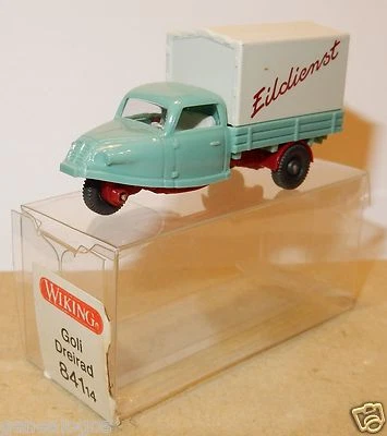 Micro Wiking Ho 1/87 Goli Dreirad Triciclo Capote Eildienst #84114 In Scatola - Immagine 1 di 4