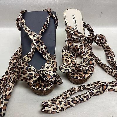 Call It Spring Women’s Wedge Sandals Leopard Size 6 - Image 1 of 4