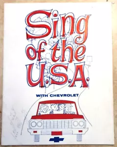 1964 Sing of the USA with Chevrolet Sing-a-Long Song Book - Picture 1 of 5