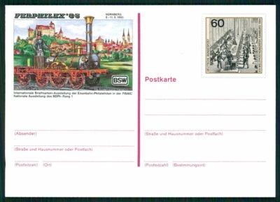 TARJETA DE PAPELERÍA POSTAL ALEMANIA 1985 TREN FERROCARRIL ÁGUILA ÁGUILA GB66 Foto 1 de 2
