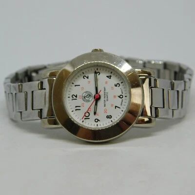 Женские кварцевые аналоговые часы Prestige Medical серебристого цвета размер 7 1/2» новый аккумулятор - Изображение 1 из 4