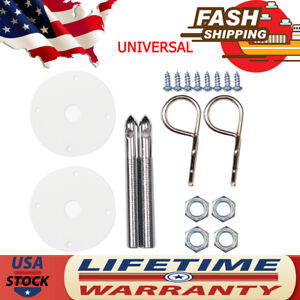 HDP1000 4" Long Chrome Plated Hood and Deck Pins Pins Plate Lock Clips Kit  1016