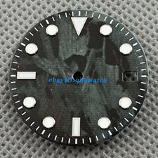 29mm green Luminous black Sterile Watch Dial Fit NH35 automatic Movement