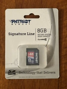 NEW Patriot Signature Line 8gb SDHC Secure Digital High Capacity Class 6 - Picture 1 of 2