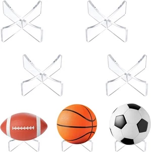 4Pcs Acrylic Ball Stand for Display, Clear Basketball Stand, Storage clear - Picture 1 of 7