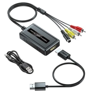 2 in 1 Convertitore HDMI a S-Video/RCA, 1080P HDMI a Svideo Composito AV + R/L... - Foto 1 di 7