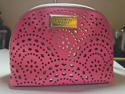 Victoria's Secret Mujer Rosa Nuevo Recortado Cremallera Pequeña Bolsa de Maquillaje de Viaje C2 Foto 1 de 4