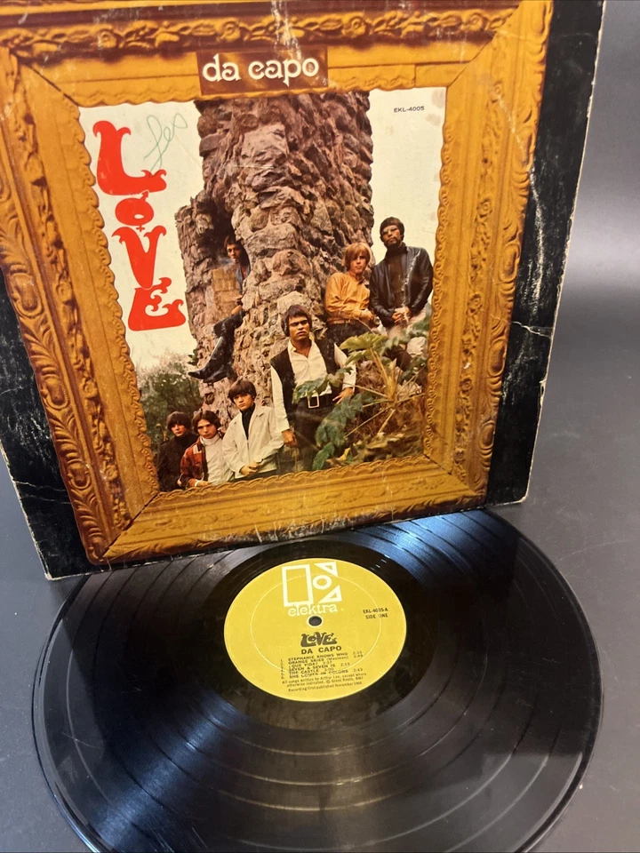 Love Da Capo LP винил желтовато-коричневый ярлык Elektra 1-й стерео пресс Psych рок G + 1966 - Изображение 1 из 4