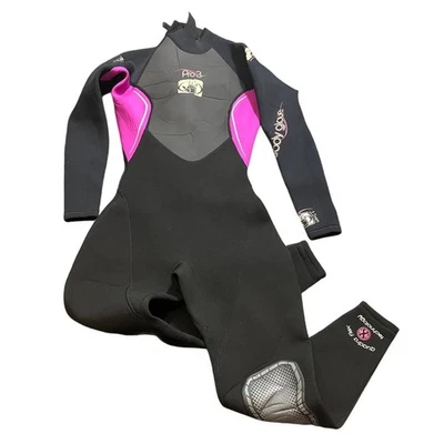 Body Glove Wetsuit PRO 3 3.2mm Women's 3/4 Back Zip Full Suit Black Gray Pink - Image 1 of 4