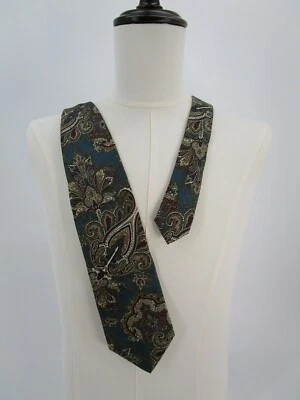 Corbata vintage de seda Louis Boston para hombre multicolor cachemira 54" de largo 4" de ancho Foto 1 de 4