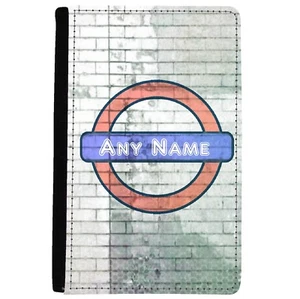 PERSONALISIERTE REISE STIL ABZEICHEN WANDDRUCK PU LEDER UK REISEPASSHÜLLE/HALTER  - Bild 1 von 4