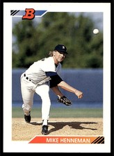 1992 Bowman 441 Mike Henneman   Detroit Tigers  Baseball Card