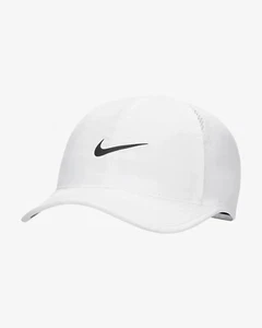 Nike Dri FIT Club Unstructured Featherlight Cap White Black M/L Hat FB5682 100 - Picture 1 of 2