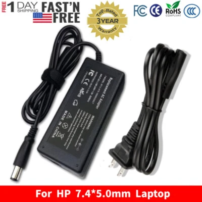 Adaptador de energia carregador 65W para laptop HP Compaq CQ56 CQ58 CQ60 CQ70 com cabo dos EUA - Imagem 1 de 4