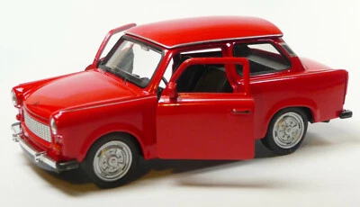 Trabant 601 Limousine rot DDR Ostalgie Modellauto ca. 11cm von WELLY  - Bild 1 von 3