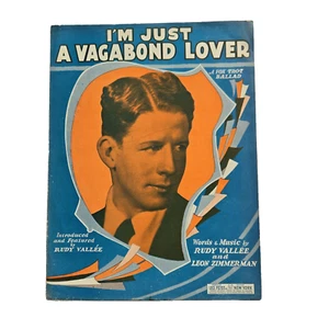 Vtg Fox Trot Sheet Music Vagabond Lover 1929 Rudy Vallee Leon Zimmerman - Picture 1 of 6