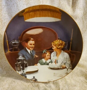 Plato coleccionable arte deseo cumpleaños NORMAN ROCKWELL certificado de autenticidad incluido usado - Imagen 1 de 4