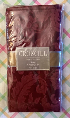 New Sealed Croscill Garnet Kensington 20” Fabric Napkins 4 Pack - Image 1 of 3