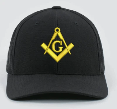 Gorra de Béisbol Francmasones 3D Puff Elevada Bordada Símbolo Masónico Ajustable Foto 1 de 3