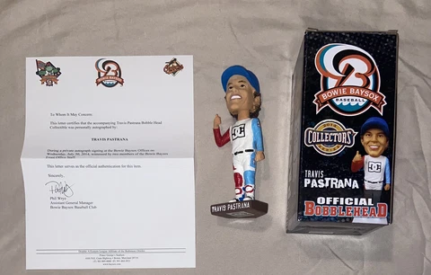 Autographed Travis Pastrana Bowie Baysox SGA Bobblehead 2014 Series With COA Cover