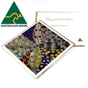 1 Blank Greeting Gift Card Indigenous Aboriginal Artist Australia Made Souvenir - Bild 1 von 6