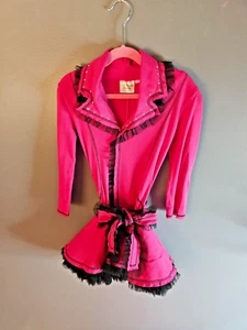 OHH! LA LA! COUTURE Girls Hot Pink Tulle Dress with Rhinestones Holiday size 6 - Picture 1 of 7