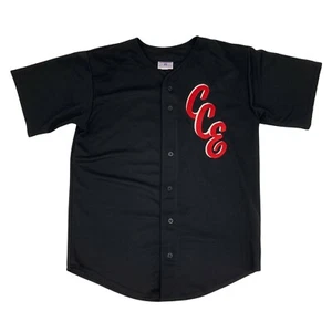 Vintage CCE Baseball #5 Jersey Men's Size XL 46-48 Black Short Sleeve Made USA - Picture 1 of 8