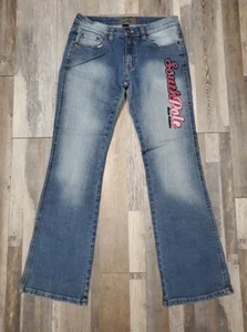 Vintage South Pole size 9 Woman's Embellished Denim Jeans 29X29 - Picture 1 of 8
