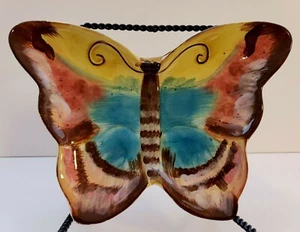 Susan Winget Colorful Butterfly Dish or Trinket Tray - Picture 1 of 5