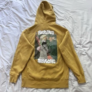 FuckingAwesome Marilyn Monroe Pullover Hoodie Black Size Small Yellow - Picture 1 of 11