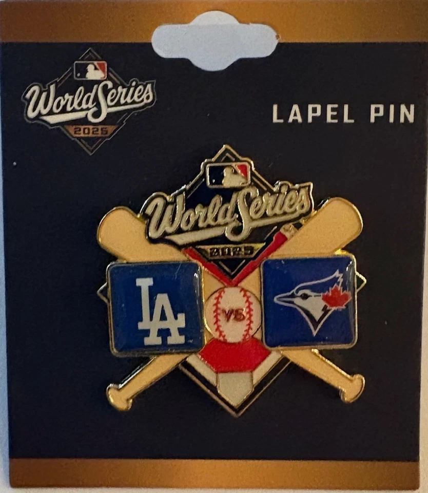 2025 World Series Los Angeles Dodgers vs Toronto Blue Jays Dueling Pin - Image 1 of 1