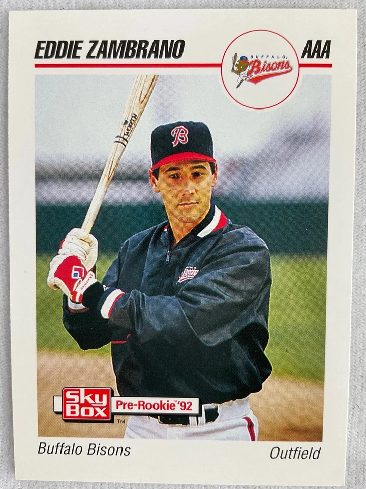 1992 Buffalo Bisons-SkyBox Minor League Baseball Card#48-Eddie Zambrano - Image 1 of 1