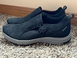 Clarks Wave Walk Womens Waterproof Slip-On Casual Shoes Size 10M Black - Picture 1 of 9