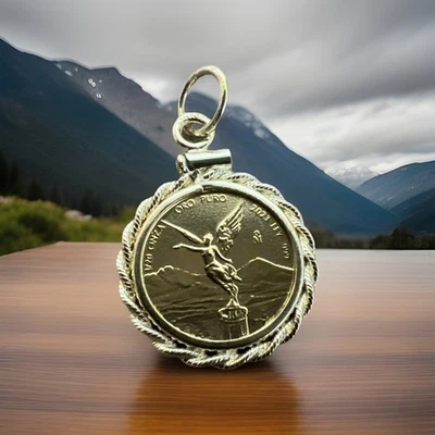 2023 Mexico 1/20th Oz. Libertad .999 & 14K Bezel approximately 2.7 Grams - Image 1 of 4