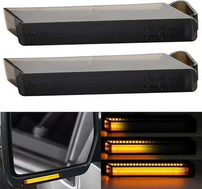 Lámparas de señal de giro secuenciales con luz de espejo retrovisor lateral LED para Ford F150 F-150 2004-2014 Foto 1 de 4