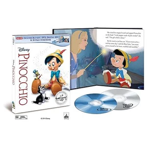 New Disney Pinocchio Blu-ray/DVD/DC Digibook Target Exclusive SIGNATURE w/t CODE - Picture 1 of 4