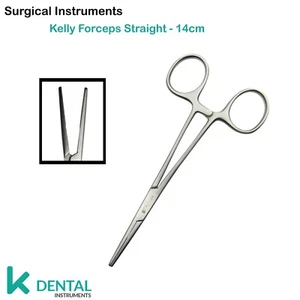 Cirugía Pinzas Hemostática Kelly recto 14cm Hemostat Artery Clamp Locking Pliers - Imagen 1 de 5
