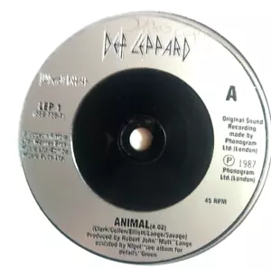 Def leppard - animal - excellent condition 7” vinyl 45 phonogram - Picture 1 of 4