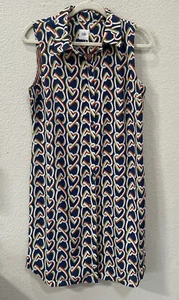 Cabi 5370 Amour Button Down Heart Print Dress Size S Sleeveless Womens - Picture 1 of 4