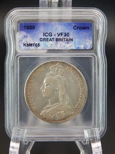 1889 Gran Bretaña CORONA ICG VF 30 - SOPORTES PARA CUBITOS DE HIELO (BT890) - Imagen 1 de 4