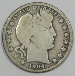 Medio dólar barbero 1904 buena plata 50c - Imagen 1 de 4