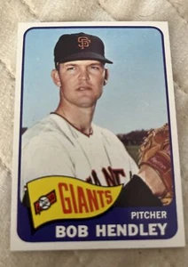 1965 Topps Baseball 444 Bob Hendley VG - Picture 1 of 2