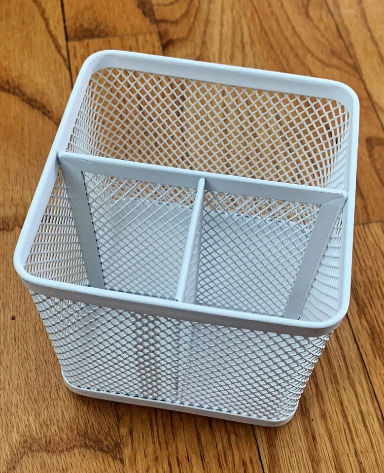 Сетчатый держатель для карандашей, настольный органайзер, держатель белый - сделано по дизайну - Изображение 1 из 1