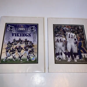 NFL 8x10 Matted Photo File Print Minnesota Vikings Set Of 2 daunte culpepper - Picture 1 of 6