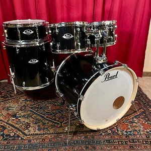 Pearl Export Series EXX725SPN/C Drum Set Jet Black 22/10/12/16 w/ 5.5x14 Snare - Picture 1 of 10