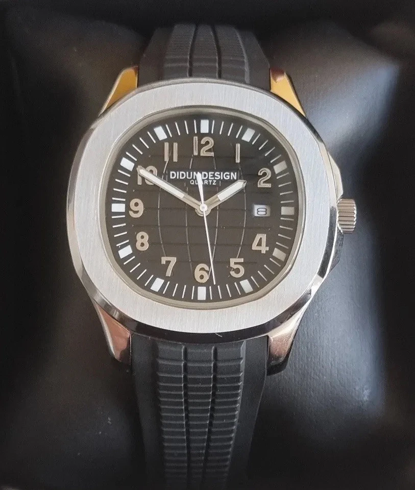 Men’s Watch Black Didun Design Quartz Resin Strap — 第 1/4 张图片