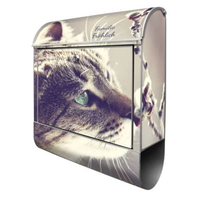 Design Briefkasten Mailbox mit eigenem Namen Zeitungsfach Motiv Weidenkätzchen - Bild 1 von 4